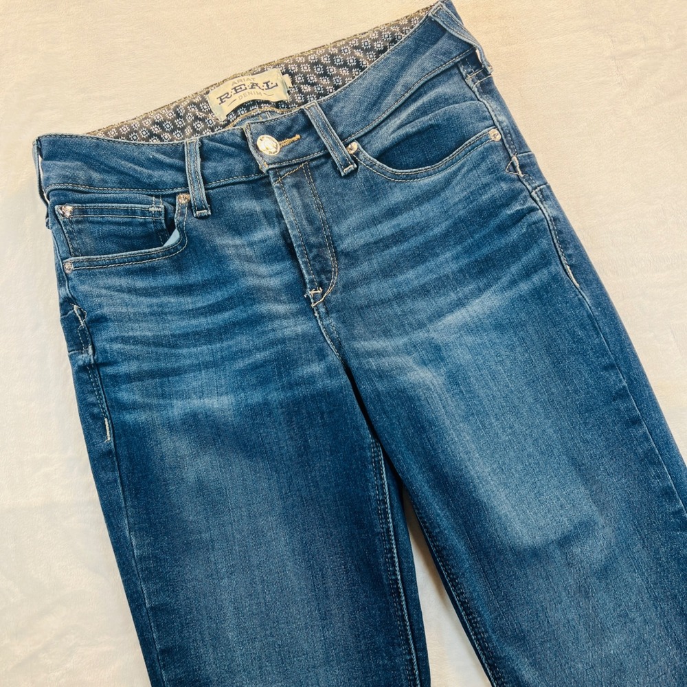Ariat Real Abby Straight Leg Jeans Mackenzie Blue Denim 29R 10036814